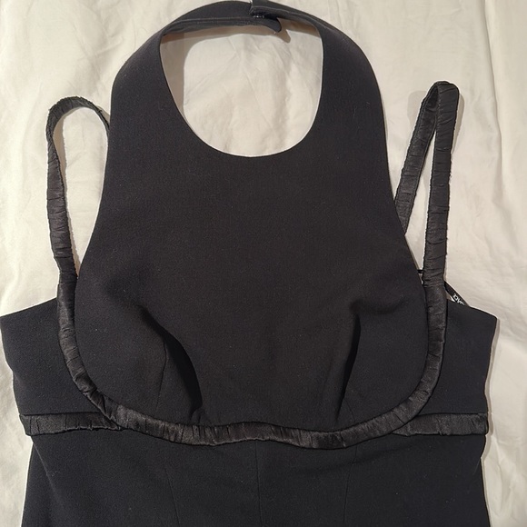 Versace black wool halter cocktail dress seize 42 euro. - Picture 3 of 4